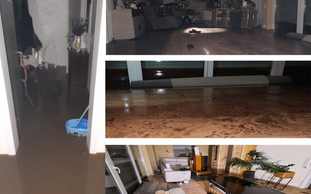Hochwasserbilder aus einer Wohnung